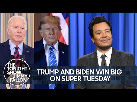 Trump and Biden Win Big on Super Tuesday, Elon Musk Visits Trump at Mar-a-Lago | The Tonight Show
