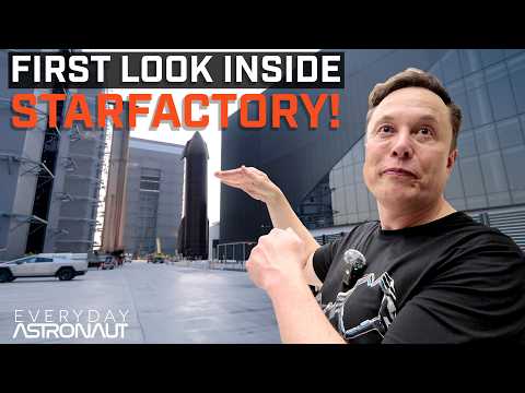First Look Inside SpaceX’s Starfactory w/ Elon Musk