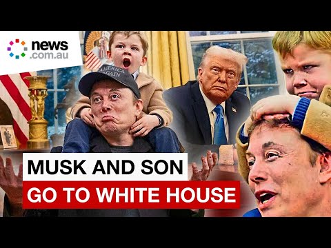 Elon Musk’s son steals the show during White House debut