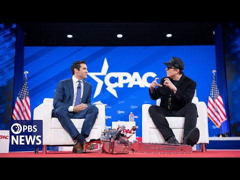 WATCH: Elon Musk wields ‘chainsaw for bureaucracy’ on stage before speaking at CPAC