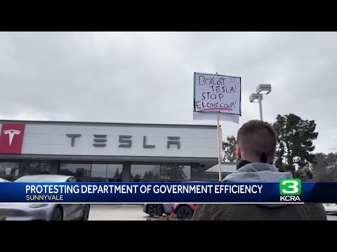 Silicon Valley residents protest Tesla, Elon Musk