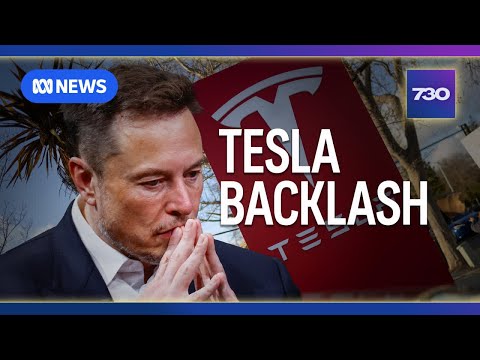 Tesla sales are dropping as customers turn away from Elon Musk over Trump | 7.30