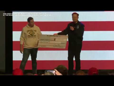 Elon Musk hands out million dollar checks at his Wisconsin rally for heated Supreme court race