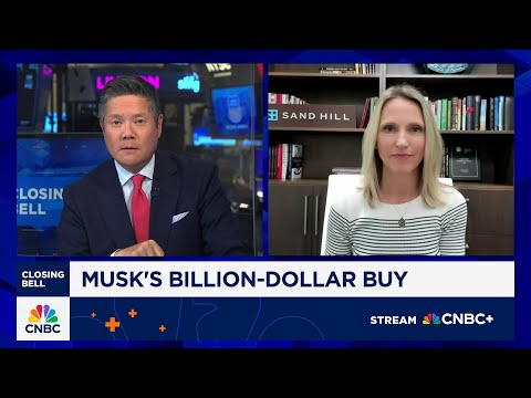 Elon Musk’s Tesla stock purchase is a great vote of confidence, says Sand Hill’s Brenda Vingiello