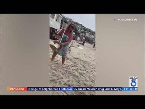 Laguna Beach woman lashes out at beachgoers in viral video